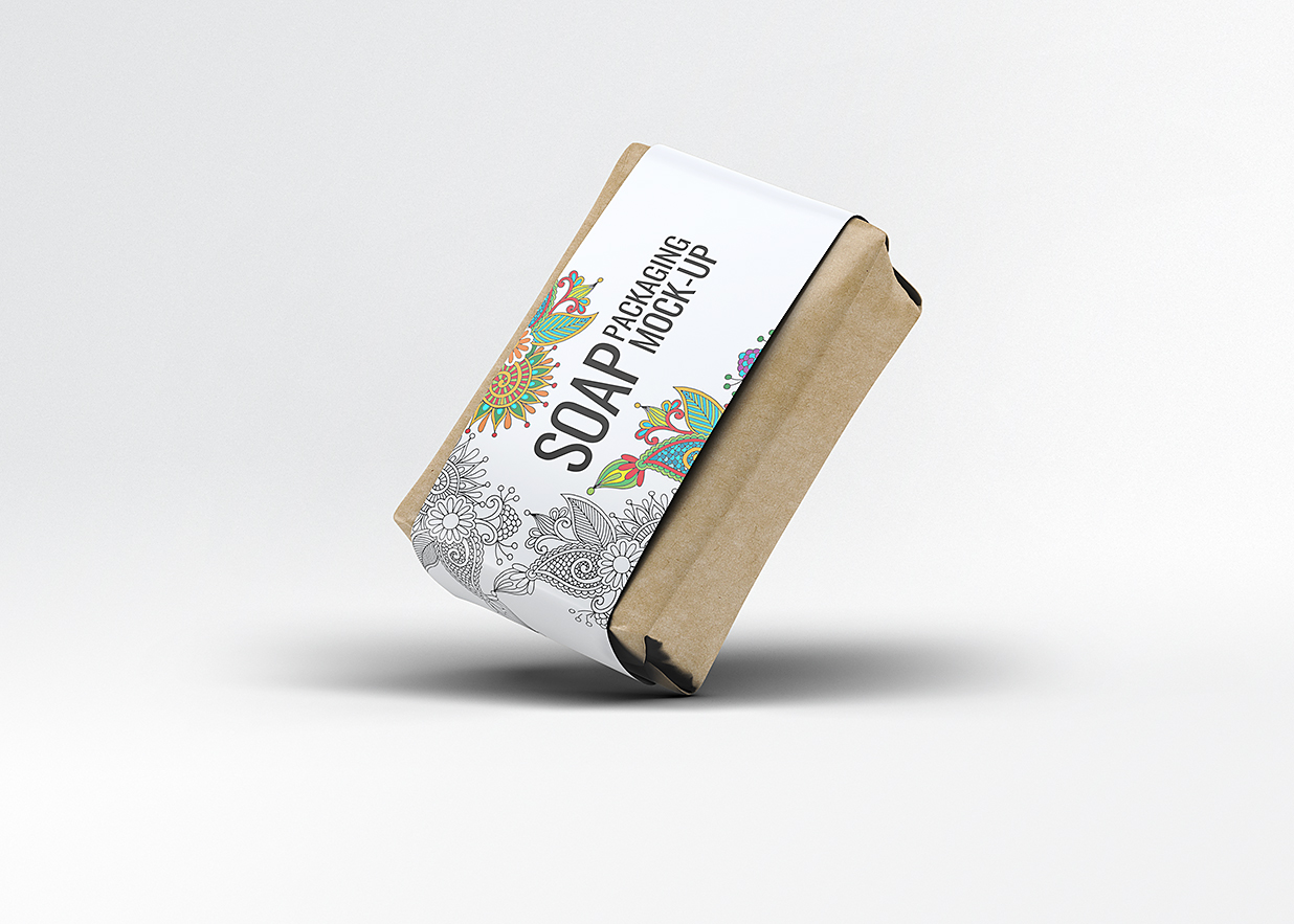 带包装纸的肥皂香皂包装样机mockup12组插图8
