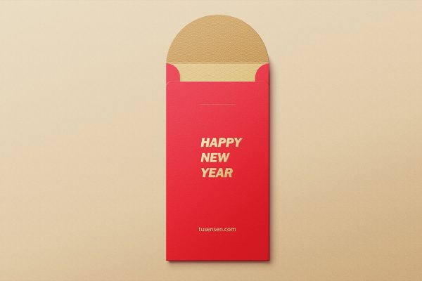 简约新年红包样机mockup
