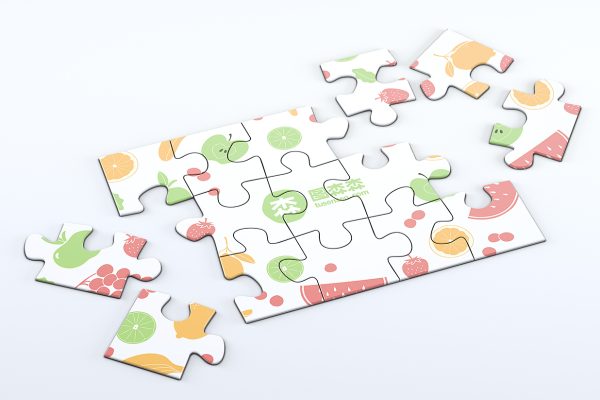 简约拼图样机mockup