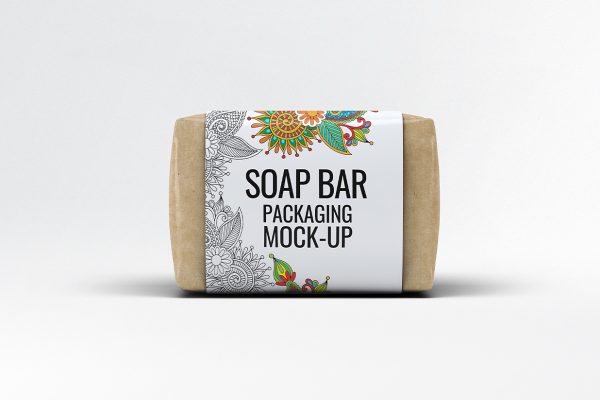 带包装纸的肥皂香皂包装样机mockup12组