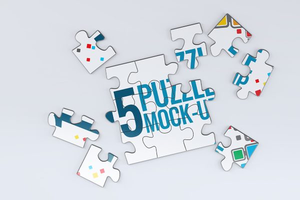 精致拼图样机mockup