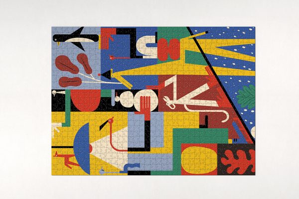 高质感拼图样机mockup