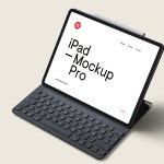 带键盘的iPad Pro平板样机mockup