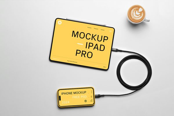 iPhone Pro与iPad Pro平板样机mockup