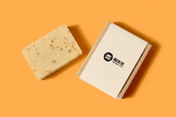 带包装的手工肥皂香皂样机mockup