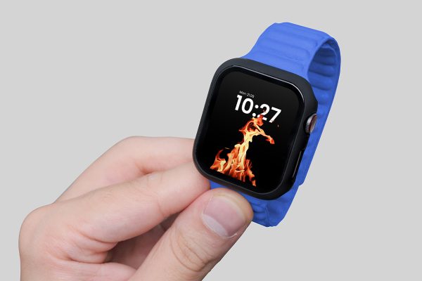 手持Apple Watch苹果手表样机mockup