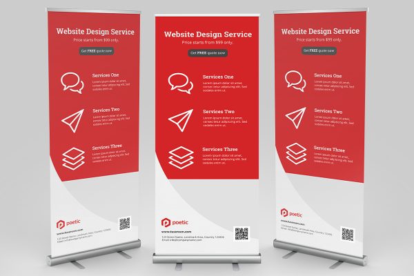 高质感易拉宝样机mockup