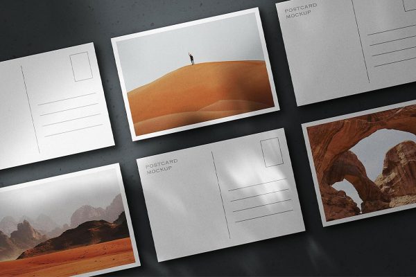 精致明信片样机mockup