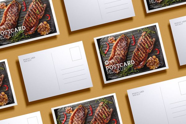 明信片样机mockup