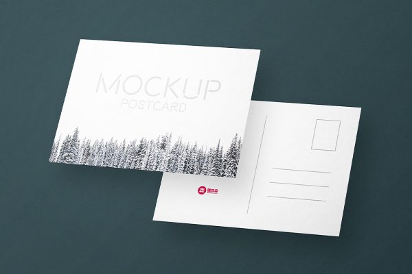 简约明信片样机mockup2组