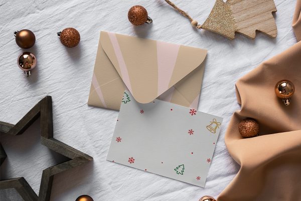 圣诞节明信片贺卡样机mockup13组