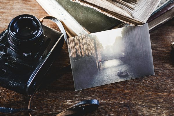 复古风明信片样机mockup4组