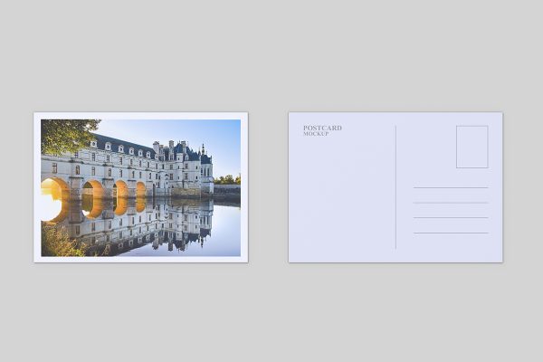 简约风明信片样机mockup