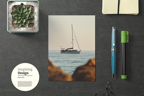 带场景的明信片样机mockup5组