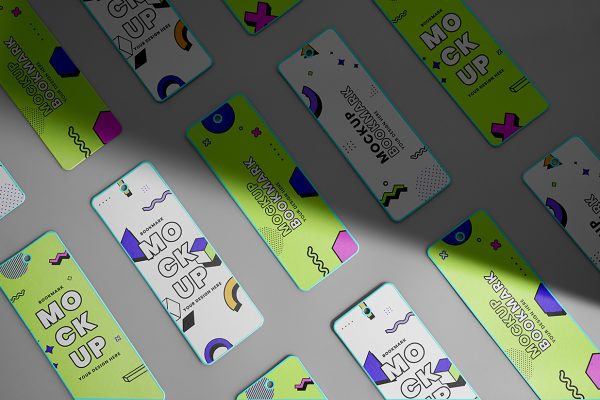 精致的书签样机mockup2组
