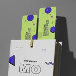 放在书籍上的书签样机mockup5组缩略图 放在书籍上的书签样机mockup5组