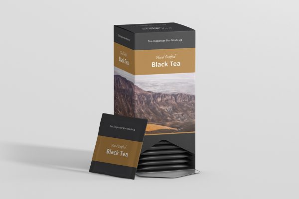 带包装盒的茶包样机mockup10组