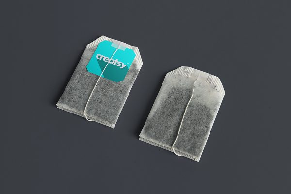 带茶杯和包装盒的袋泡茶茶包样机mockup12组
