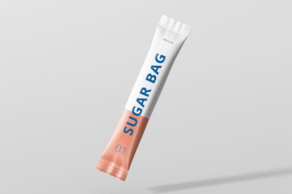 长条形速溶咖啡固体饮料包装袋样机mockup6组