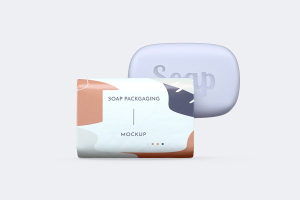 带包装盒的肥皂样机mockup