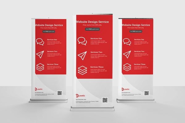 高质感易拉宝样机mockup10组