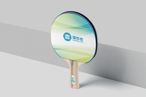 带场景的乒乓球拍样机mockup