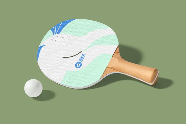 精致的乒乓球拍样机mockup