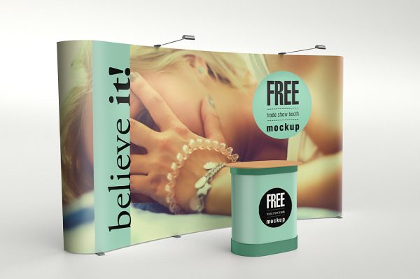 精致的展台样机 mockup2 组