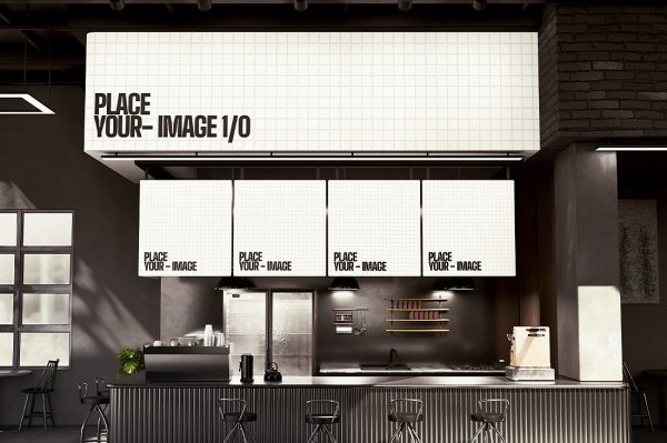 餐厅品牌展位样机 mockup2 组