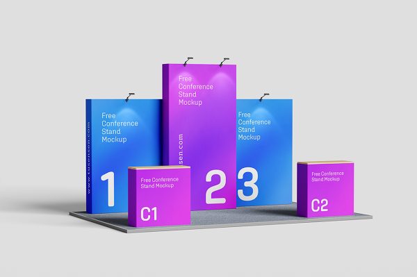 高质感展位样机 mockup4 组