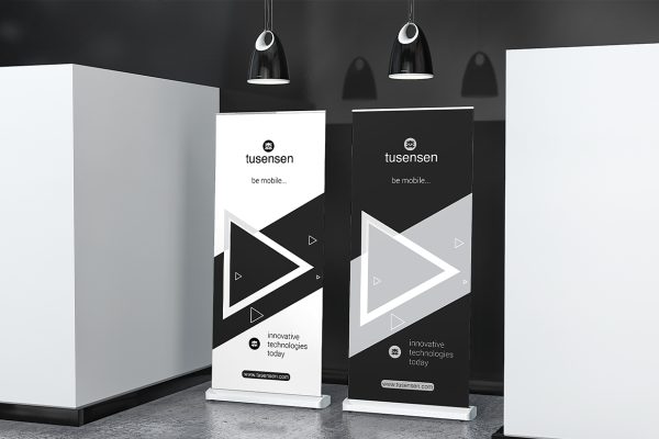 展会场景易拉宝样机mockup6组