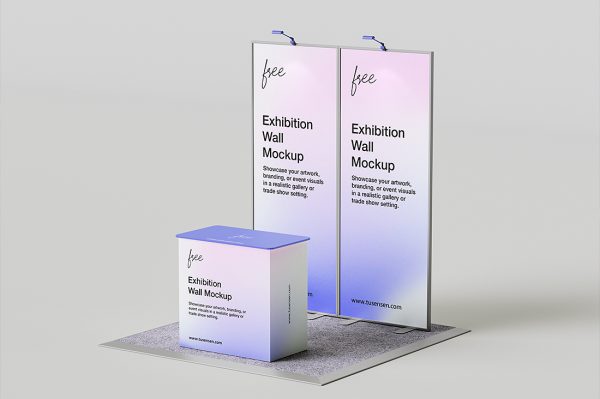 高质感品牌活动展位样机 mockup4 组