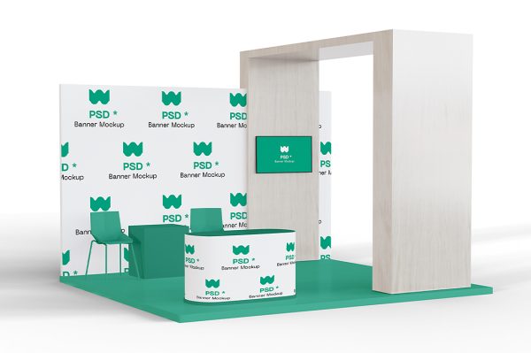 展览馆展位样机 mockup