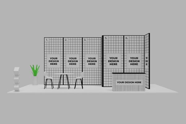 简约风展位样机 mockup2 组