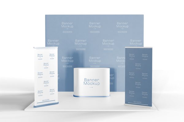 优雅的展位样机 mockup