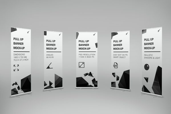 多种易拉宝样机mockup