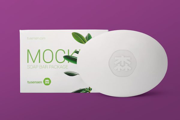 肥皂和肥皂盒样机mockup