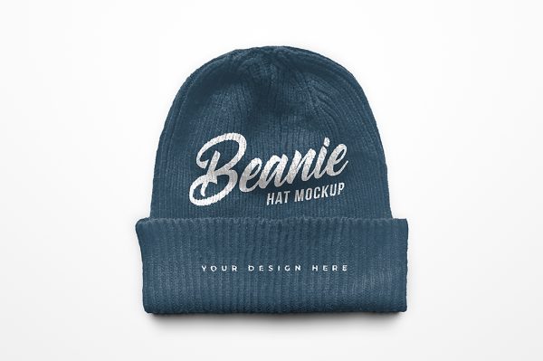 冬季针织帽帽子样机 mockup