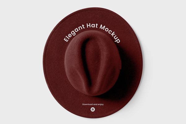 优雅的帽子样机 mockup