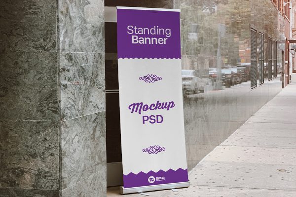 户外易拉宝样机mockup