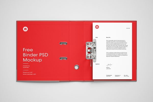 打开的文件夹档案夹样机mockup