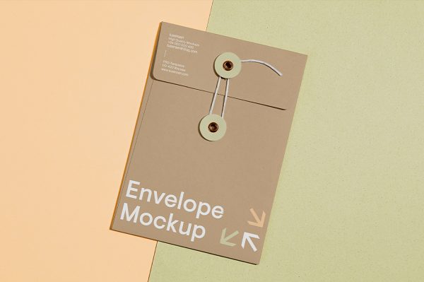 带背景的文件袋档案袋信封袋样机mockup