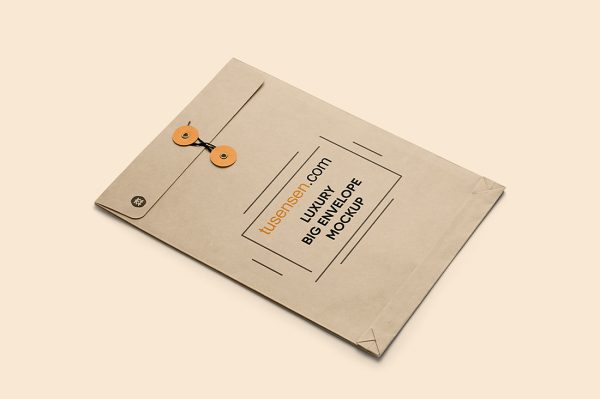 纸质文件袋档案袋信封袋样机mockup