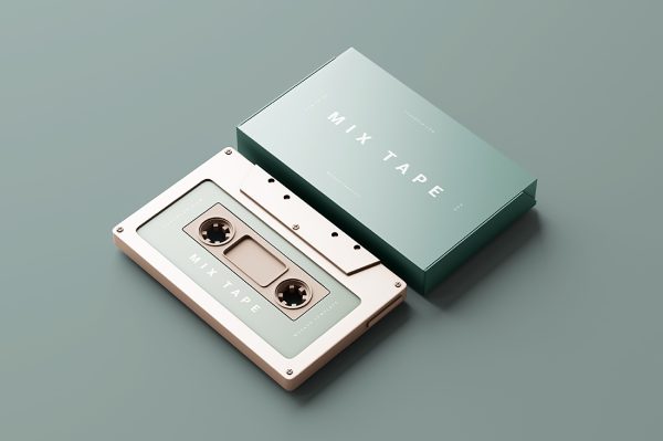 高质感盒式磁带卡带样机mockup6组