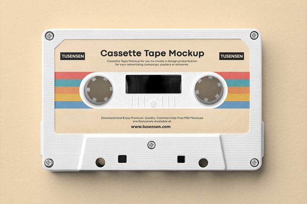 复古音乐磁带卡带样机mockup