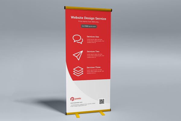 易拉宝样机mockup