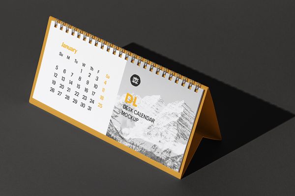 台历日历样机mockup