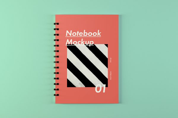 活页线圈笔记本记事本本子样机mockup2组