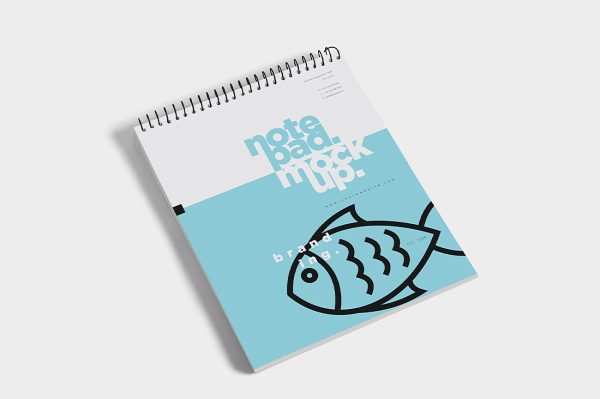 竖版活页线圈笔记本记事本本子样机mockup3组