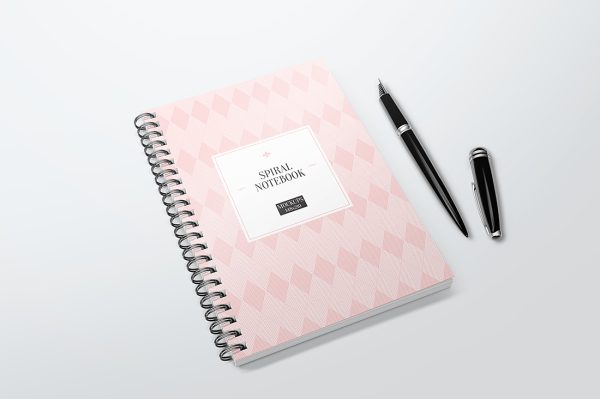 活页线圈笔记本记事本本子样机mockup7组